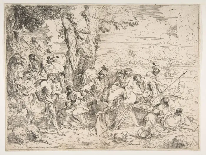 Framed Print : Laban searching for idols among Jacobs possessions, ca. 1635-40 Framed Print : Laban searching for idols among Jacobs possessions, ca. 1635-40