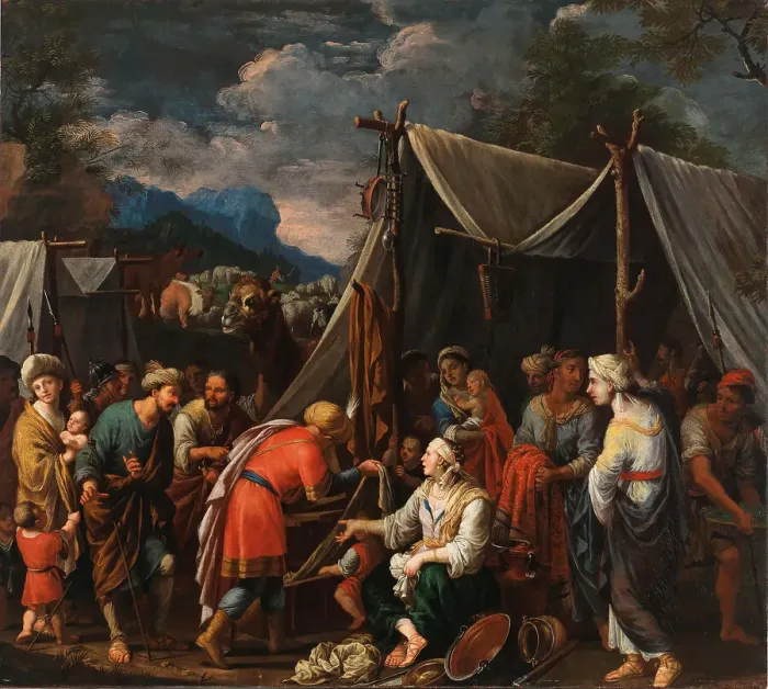 Framed Print : Laban Seeking His Idols. Creator: Heiss, Johann (1640-1704) Framed Print : Laban Seeking His Idols. Creator: Heiss, Johann (1640-1704)