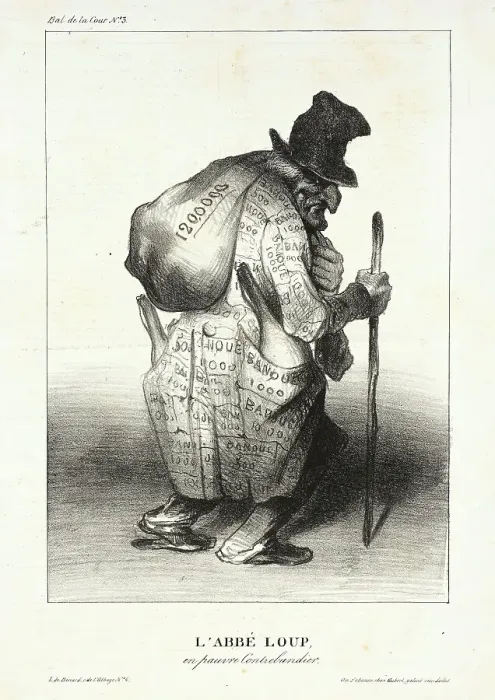 Framed Print : L'Abbé Loup en pauvre Contrebandier, 1833. Creator: Honore Daumier Framed Print : L'Abbé Loup en pauvre Contrebandier, 1833. Creator: Honore Daumier