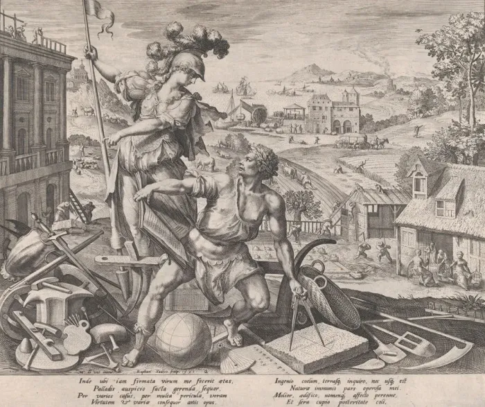 Framed Print : Labor, 1591. Creator: Raphael Sadeler Framed Print : Labor, 1591. Creator: Raphael Sadeler