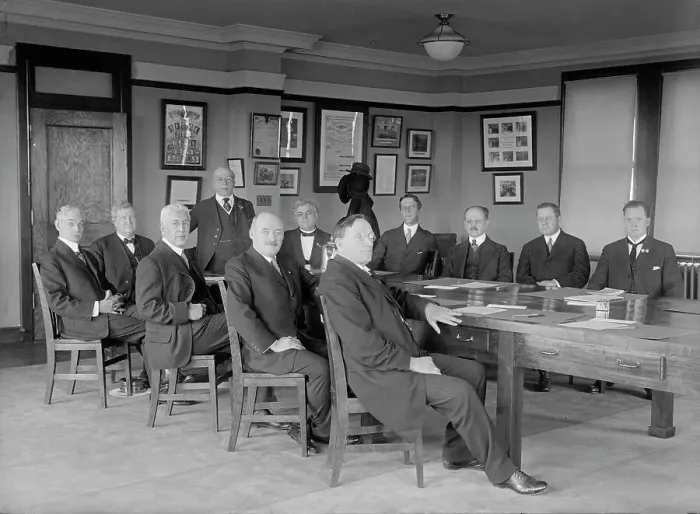 Framed Print : Labor Comm. of Council of Nat. Def. Heads: James O'Connell; W.B. Wilson; Leo K. Frankel... 1917. Creator: Harris & Ewing. Labor Comm. of Council of Nat. Def. Heads: James O'Connell; W.B. Wilson; Leo K. Frankel... 1917. Creator: Harris & Ewing Framed Print : Labor Comm. of Council of Nat. Def. Heads: James O'Connell; W.B. Wilson; Leo K. Frankel... 1917. Creator: Harris & Ewing. Labor Comm. of Council of Nat. Def. Heads: James O'Connell; W.B. Wilson; Leo K. Frankel... 1917. Creator: Harris & Ewing