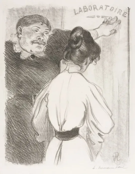 Framed Print : Laboratoire, c. 1900. Creator: Hermann Paul (French, 1864-1940) Framed Print : Laboratoire, c. 1900. Creator: Hermann Paul (French, 1864-1940)