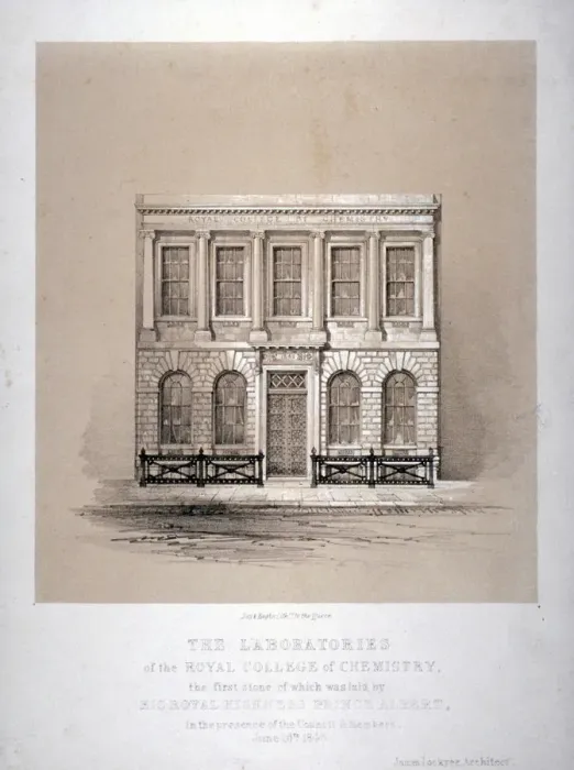 Framed Print : The laboratories of the Royal College of Chemistry, Hanover Square, Westminster, London, 1846 Framed Print : The laboratories of the Royal College of Chemistry, Hanover Square, Westminster, London, 1846