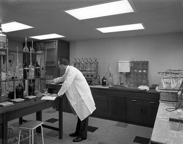 Laboratory facility at Spillers Animal Foods, Gainsborough, Lincolnshire, 1960. Artist