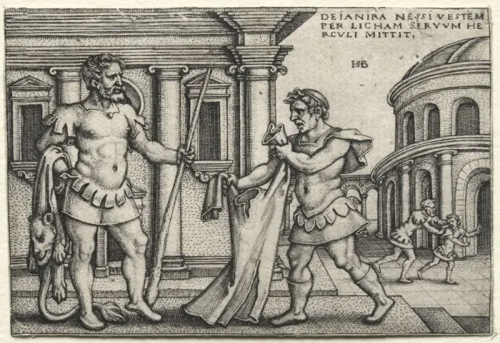 Framed Print : The Labors of Hercules: Hercules Receiving the Garment Steeped in Nessuss Blood, 1542 Framed Print : The Labors of Hercules: Hercules Receiving the Garment Steeped in Nessuss Blood, 1542