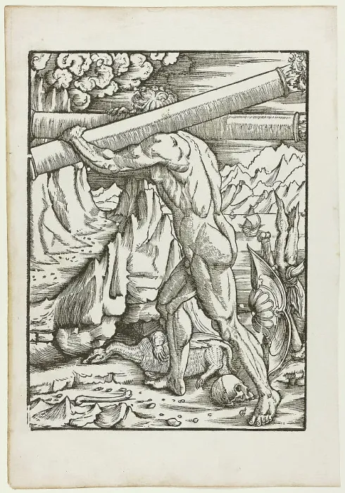 Framed Print : The Labors of Hercules: The Pillars of Hercules, c. 1528. Creator: Gabriel Salmon Framed Print : The Labors of Hercules: The Pillars of Hercules, c. 1528. Creator: Gabriel Salmon