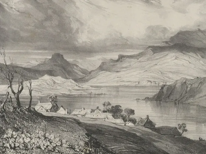 Framed Print : Lac d Aidat, 1831. Creator: Godefroy Engelmann Framed Print : Lac d Aidat, 1831. Creator: Godefroy Engelmann