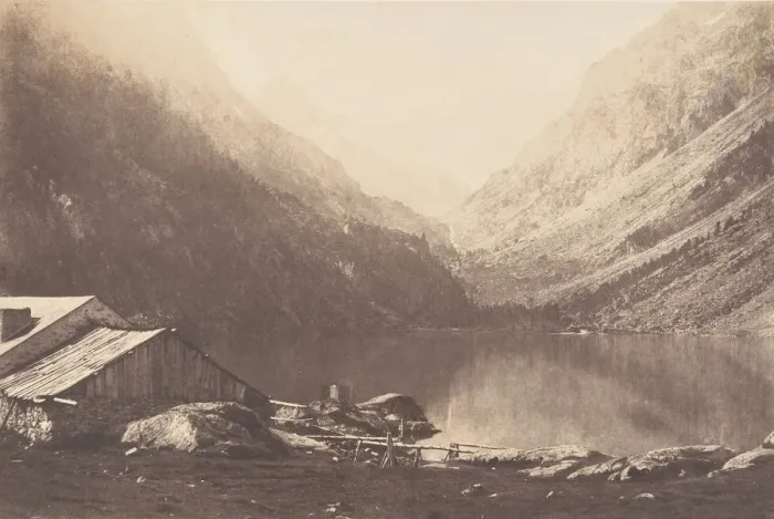 Framed Print : Lac de Gaube, Cauterets, 1853. Creator: Joseph Vigier Framed Print : Lac de Gaube, Cauterets, 1853. Creator: Joseph Vigier