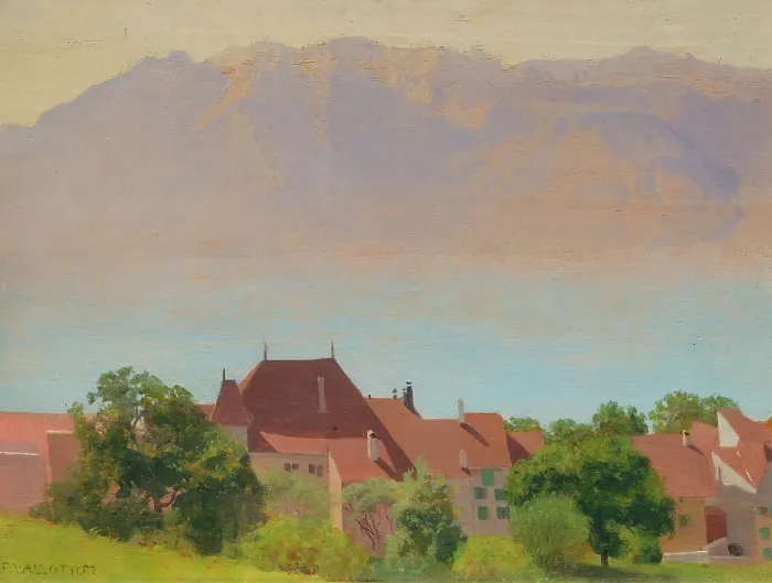 Framed Print : Lac Léman (Lake Geneva), c1892. Creator: Vallotton, Felix Edouard (1865-1925)