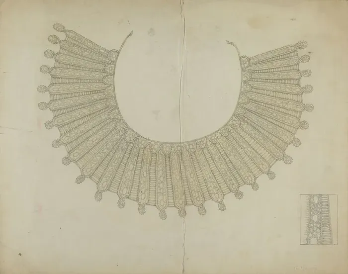 Framed Print : Lace Collar, c. 1937. Creator: Grace Halpin Framed Print : Lace Collar, c. 1937. Creator: Grace Halpin