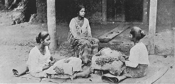 Lace Makers. - Ceylon Lace is entirely hand made, c1890, (1910). Artist: Alfred William Amandus Plate