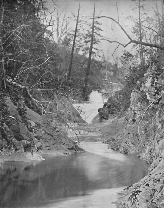 Framed Print : Lace Waterfalls and Dragons Pool, Natural Bridge, Virginia, c1897. Creator: Unknown Framed Print : Lace Waterfalls and Dragons Pool, Natural Bridge, Virginia, c1897. Creator: Unknown