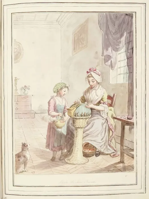 Framed Print : Lace workers, Rome, leaf from A Collection of Dresses by David Allan Mostly from Nature, 1776 Framed Print : Lace workers, Rome, leaf from A Collection of Dresses by David Allan Mostly from Nature, 1776