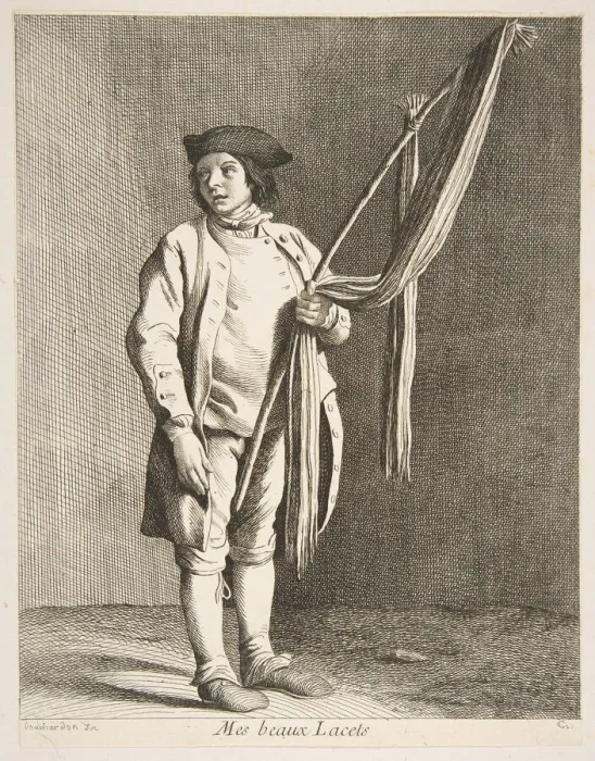 Framed Print : Laces Peddler, 1738. Creator: Caylus, Anne-Claude-Philippe de Framed Print : Laces Peddler, 1738. Creator: Caylus, Anne-Claude-Philippe de