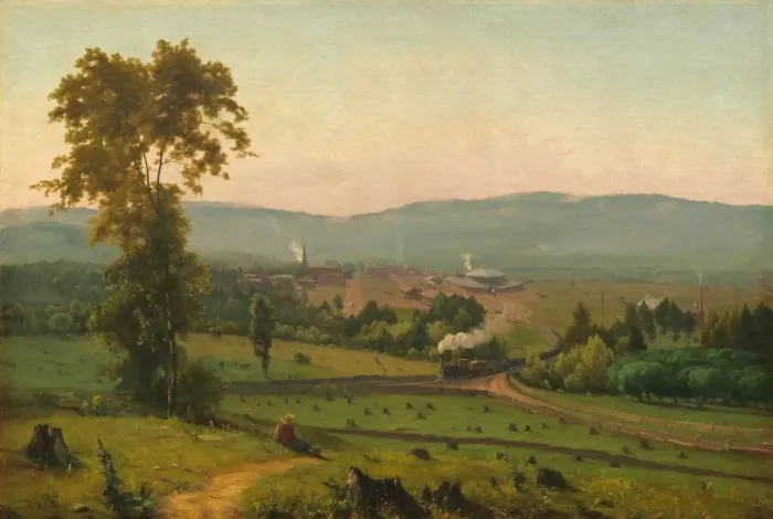 Framed Print : The Lackawanna Valley, c. 1856. Creator: George Inness Framed Print : The Lackawanna Valley, c. 1856. Creator: George Inness