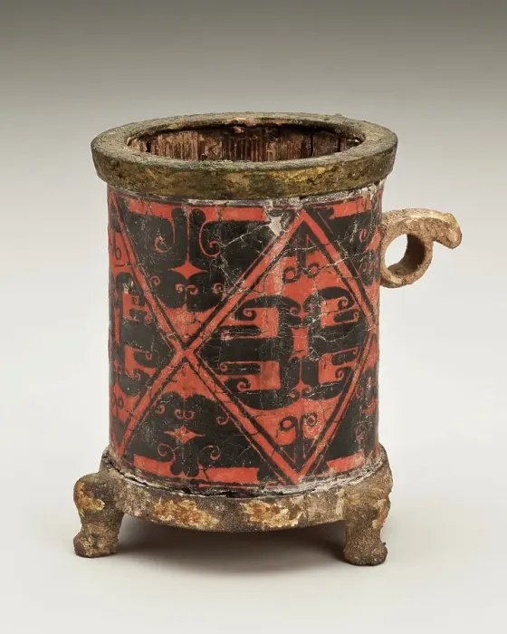 Framed Print : Lacquer cup with handle, 300-200 B.C.E.. Creator: Unknown Framed Print : Lacquer cup with handle, 300-200 B.C.E.. Creator: Unknown