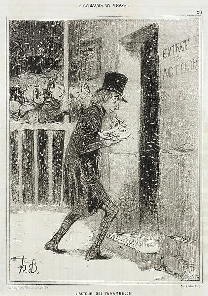 L'Acteur des Funambules, 1842. Creator: Honore Daumier