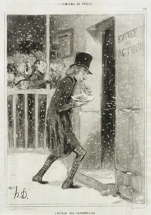 Framed Print : L'Acteur des Funambules, 1842. Creator: Honore Daumier Framed Print : L'Acteur des Funambules, 1842. Creator: Honore Daumier