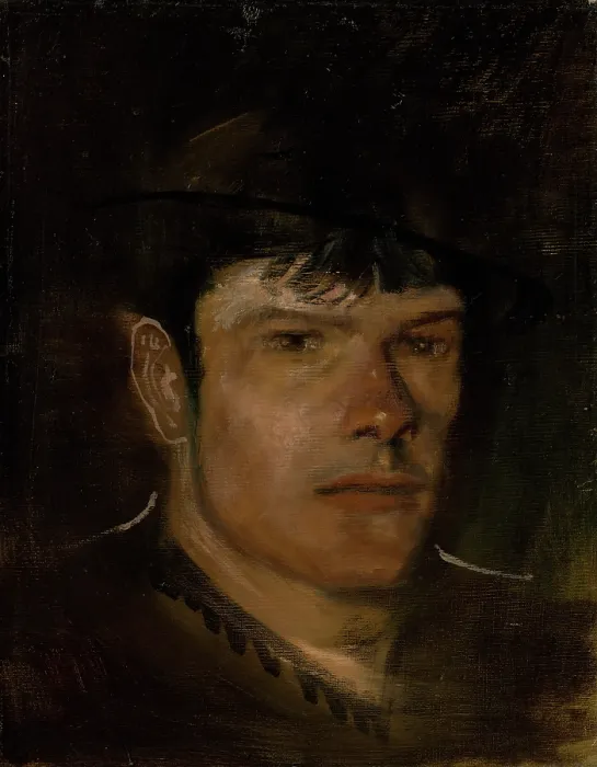 Framed Print : Lad with a Large Ear and a Small Hat, 1880-1900. Creator: Ladislav Mednyanszky Framed Print : Lad with a Large Ear and a Small Hat, 1880-1900. Creator: Ladislav Mednyanszky