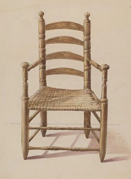 Ladder Back Chair, 1935  /  1942. Creator: Unknown