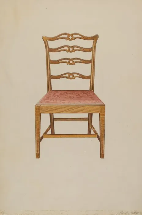 Framed Print : Ladderback Chair, 1935 / 1942. Creator: Albert Ryder Framed Print : Ladderback Chair, 1935 / 1942. Creator: Albert Ryder