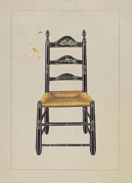 Ladderback Chair, c. 1936. Creator: Gerald Bernhardt