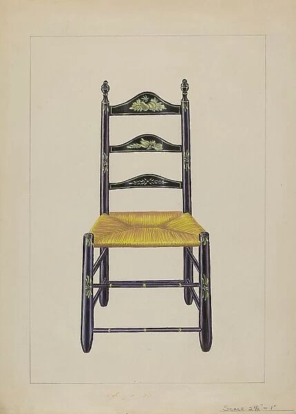 Ladderback Chair, c. 1936. Creator: Gerald Bernhardt