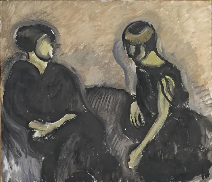 Framed Print : Two Ladies, 1922. Creator: Harald Giersing Framed Print : Two Ladies, 1922. Creator: Harald Giersing