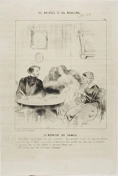 The Ladies Doctor (plate 23), 1843. Creator: Charles Emile Jacque
