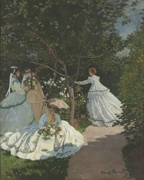 Framed Print : Ladies in the garden. Artist: Monet, Claude (1840-1926) Framed Print : Ladies in the garden. Artist: Monet, Claude (1840-1926)