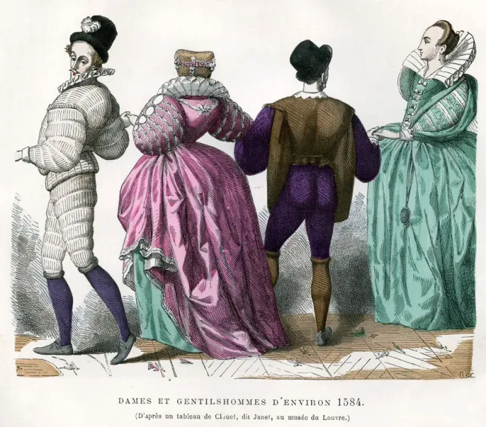 Framed Print : Ladies and gentlemen from about 1584, (1882-1884) Framed Print : Ladies and gentlemen from about 1584, (1882-1884)