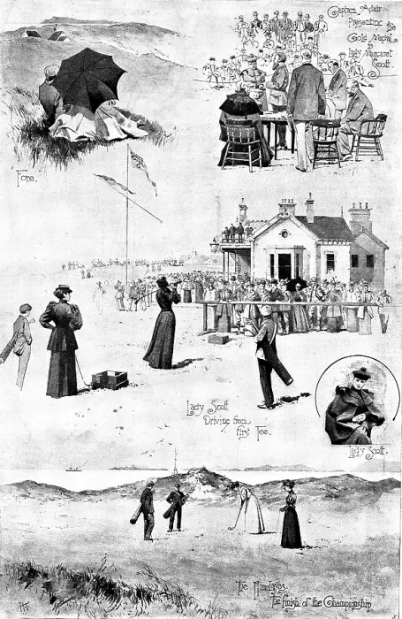 Framed Print : Ladies Golf Championship at Portrush, Ireland, 1895. Creator: George Meisenbach. Ladies Golf Championship at Portrush, Ireland, 1895. Creator: George Meisenbach Framed Print : Ladies Golf Championship at Portrush, Ireland, 1895. Creator: George Meisenbach. Ladies Golf Championship at Portrush, Ireland, 1895. Creator: George Meisenbach