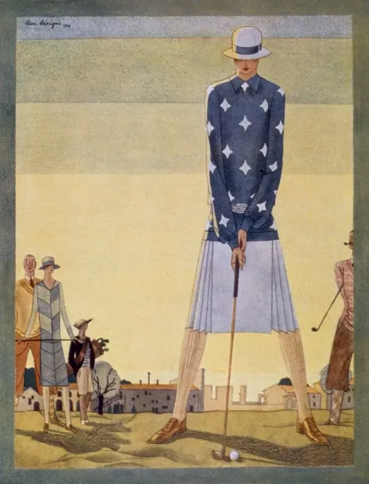 Framed Print : Ladies Golf Outfit by Jane Regny, pub. 1926 (colour lithograph) Framed Print : Ladies Golf Outfit by Jane Regny, pub. 1926 (colour lithograph)