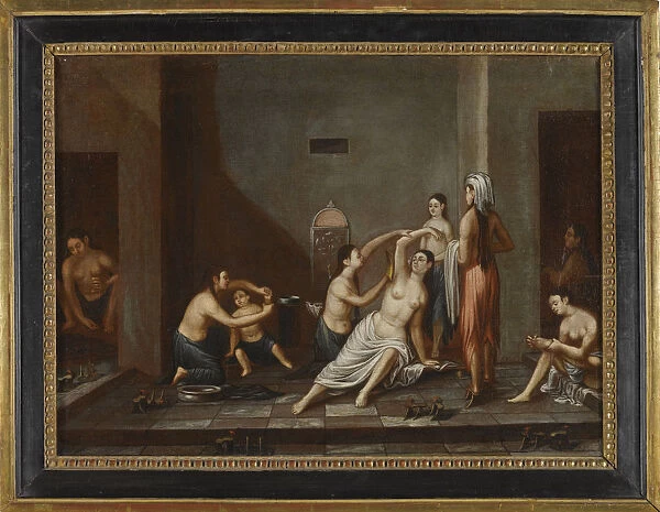 Ladies in the Hammam, 1741. Artist: Anonymous