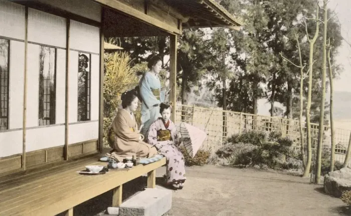 Framed Print : Ladies at Home, 1890 s. Creator: Japanese Photographer (19th Century) Framed Print : Ladies at Home, 1890 s. Creator: Japanese Photographer (19th Century)