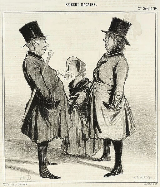 L'Adoption - Ah ça! Robert, mon ami... 1841. Creator: Honore Daumier
