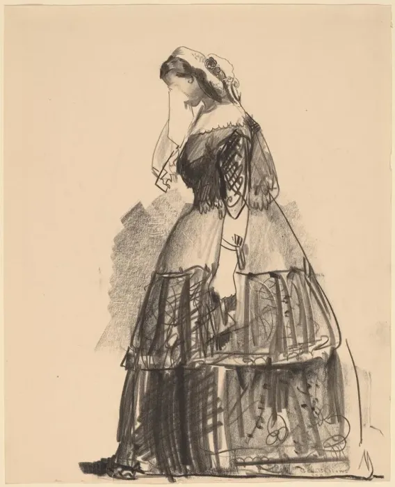 Framed Print : Lady of 1860 - The Actress, 1922. Creator: George Wesley Bellows Framed Print : Lady of 1860 - The Actress, 1922. Creator: George Wesley Bellows