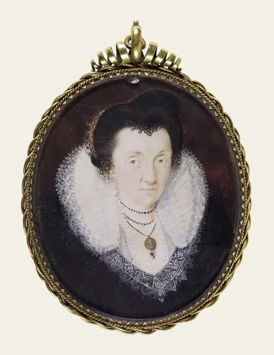Framed Print : Lady Anne Bacon, c1600. Creator: Isaac Oliver I Framed Print : Lady Anne Bacon, c1600. Creator: Isaac Oliver I