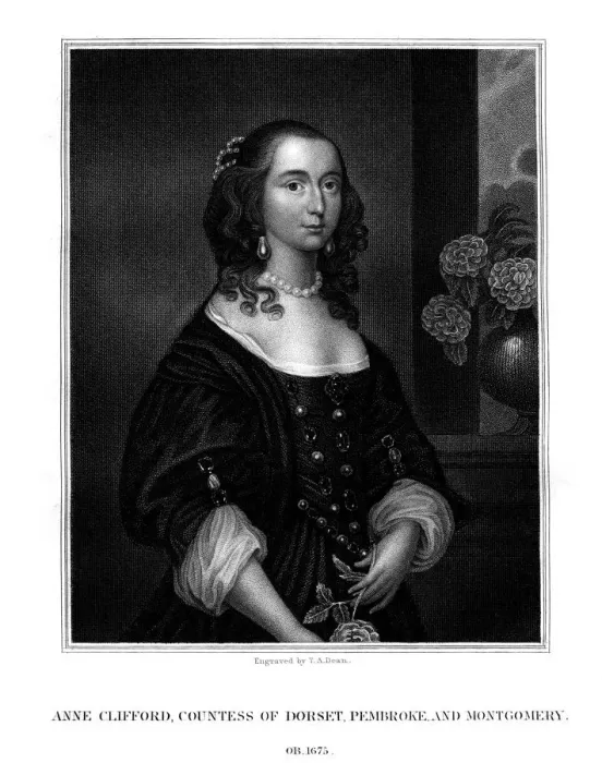 Framed Print : Lady Anne Clifford, Countess of Dorset, Pembroke and Montgomery, (1825). Artist: TA Dean Framed Print : Lady Anne Clifford, Countess of Dorset, Pembroke and Montgomery, (1825). Artist: TA Dean