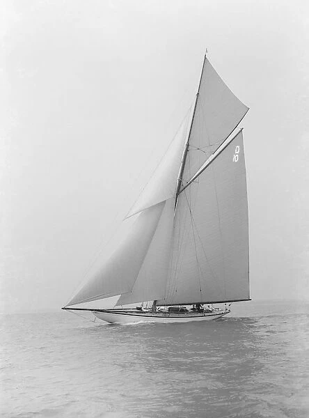The Lady Anne sailing close-hauled, 1914. Creator: Kirk & Sons of Cowes