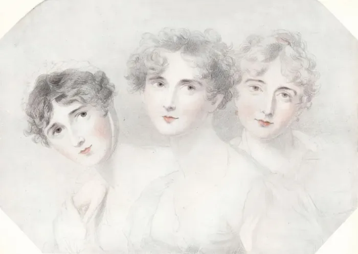 Framed Print : Lady Bagot, Viscountess Burghersh and Lady Fitzroy Somerset, 1827, (1911). Artist: Thomas Lawrence Framed Print : Lady Bagot, Viscountess Burghersh and Lady Fitzroy Somerset, 1827, (1911). Artist: Thomas Lawrence