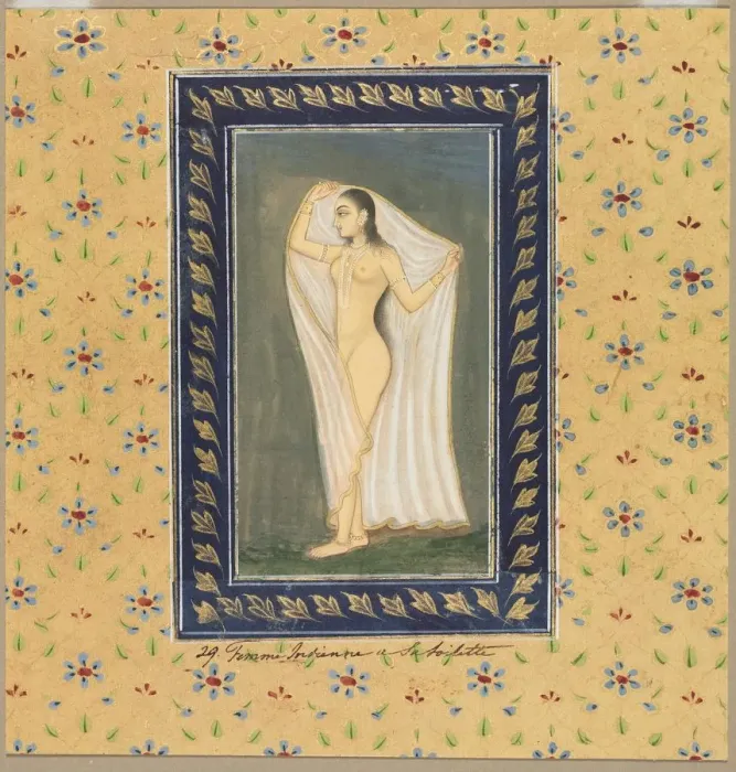 Framed Print : Lady after a Bath, 1700s. Creator: Unknown Framed Print : Lady after a Bath, 1700s. Creator: Unknown