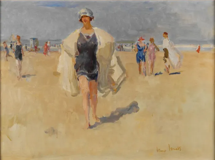 Framed Print : Lady on the Beach at Viareggio. Artist: Israels, Isaac (1865-1934) Framed Print : Lady on the Beach at Viareggio. Artist: Israels, Isaac (1865-1934)