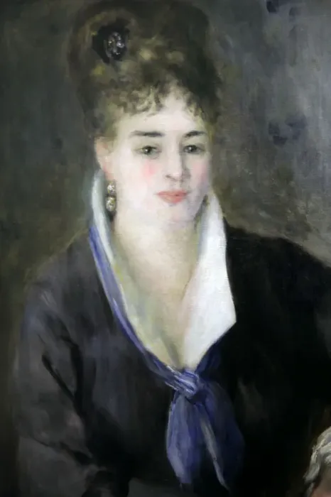 Framed Print : Lady in Black, 1876. Artist: Pierre-Auguste Renoir Framed Print : Lady in Black, 1876. Artist: Pierre-Auguste Renoir