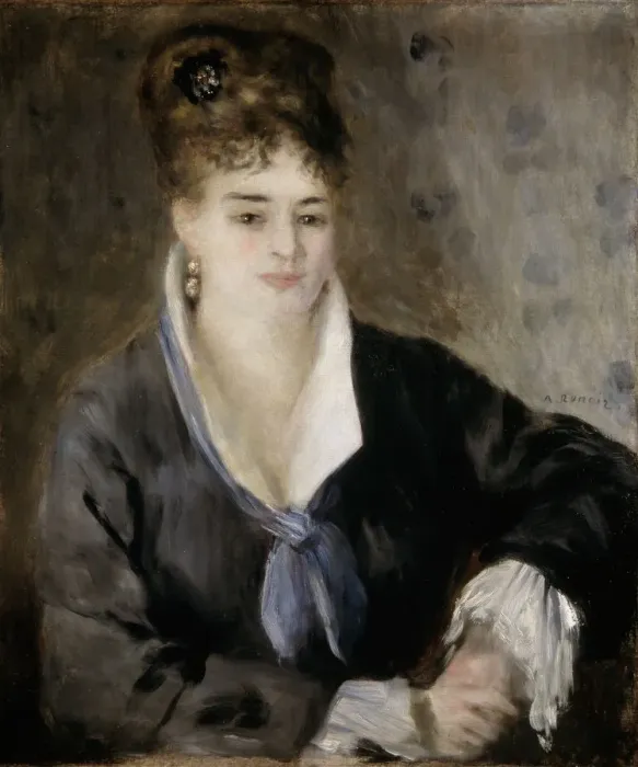 Framed Print : Lady in Black, 1876. Artist: Pierre-Auguste Renoir Framed Print : Lady in Black, 1876. Artist: Pierre-Auguste Renoir