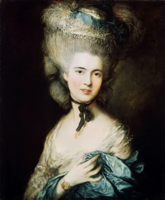 Framed Print : A Lady in Blue (Duchess of Beaufort), c1780. Artist: Thomas Gainsborough Framed Print : A Lady in Blue (Duchess of Beaufort), c1780. Artist: Thomas Gainsborough