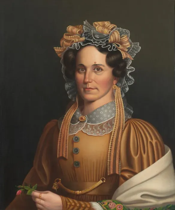 Framed Print : Lady in Brown, c. 1855. Creator: Frederick R. Spencer Framed Print : Lady in Brown, c. 1855. Creator: Frederick R. Spencer