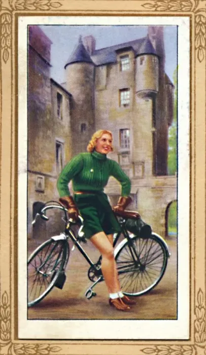 Framed Print : Lady Cyclist, 1939, 1939 Framed Print : Lady Cyclist, 1939, 1939