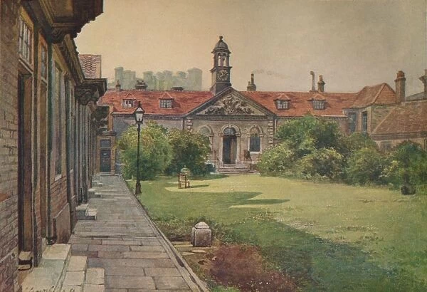 Lady D Acres Almshouses, garden front, c1880 (1926). Artist: John Crowther