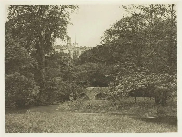 Framed Print : Lady Dorothys Bridge, Haddon Hall, 1880s. Creator: Peter Henry Emerson Framed Print : Lady Dorothys Bridge, Haddon Hall, 1880s. Creator: Peter Henry Emerson